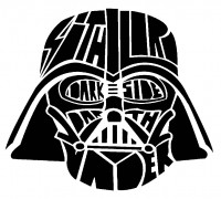 Darthvader stencil 7 3D model