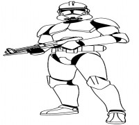 2D Clone Trooper 3D model