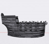 pirate ship 28mm 3D model