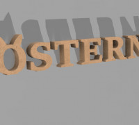 Deco lettering Easter 3D model