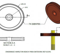 HAMILTON GEAR REF:63391 3D model