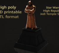 Star wars Jedi temple statue 3D model