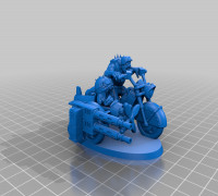 Ork Warbiker with attack pet 3D model