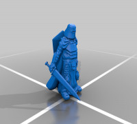 Knight w sword / shieldback 3D model