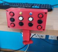 Pushbutton panel with clamp 3D model