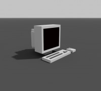 Voxel Computer Set 3D model