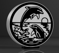 Dolphin Lamp 3D model