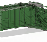 Vintage garbage container 3D model