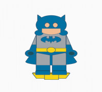 Flatminis Continued - Batman 3D model