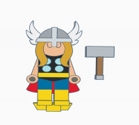 Flatminis Continued - Thor 3D model
