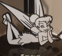 TinkerBell Lamp B&W 3D model