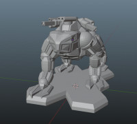 Blue Flame Battlemech 3D model