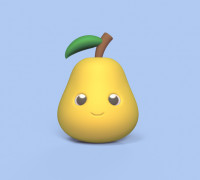 Cute Pear 3D model