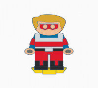 Flatminis Continued - Kid Danger 3D model