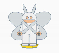 Flatminis Continued - Arthur from The Tick 3D model