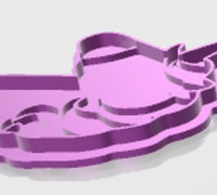 unicorn cookie cutter 3D model