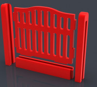 Old train fence 3D model