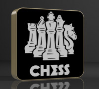 Chess lamp 3D model