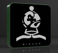 Chess lamp 3D model