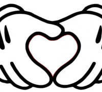 mickey glove cookie cutter 3D model