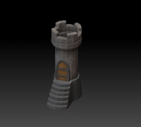 Castle Tower Planter 3D model