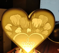 Heart Lamp 2 Sided 3D model