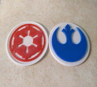 Star wars coasters, split 3D model