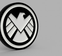 shield illuminated sign 3D model