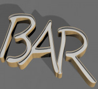 logo bar 3D model