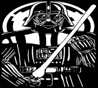 Darthvader stencil 9 3D model