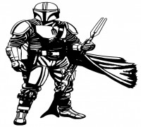 2D Mandalorian 3D model