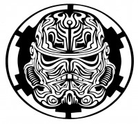 2D Storm Trooper Helmet 3D model