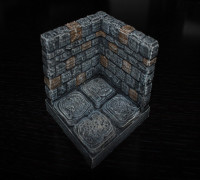 OpenForge Stone Dungeon Edge Corner 3D model