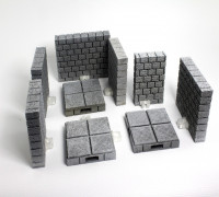 OpenLOCK Cut-Stone Walls 3D model