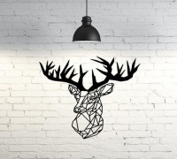 Deer Wall Sculpture 2D 3D model
