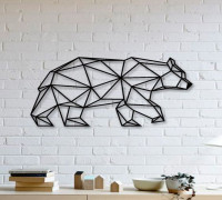  Bear Wall Sculpture 2D II 3D model