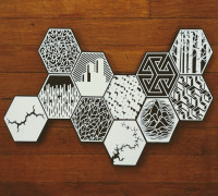 100hex mosaic assembly 3D model