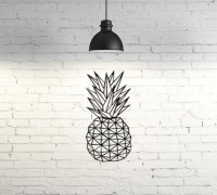 Pineapple wall sculpture 2D 3D model