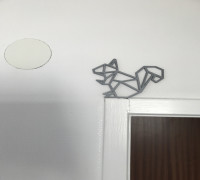Geometric Squirrel Wall Sculpture 3D model