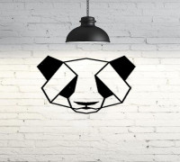 Panda Wall Sculpture 2D 3D model