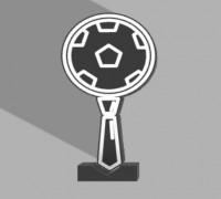 soccer trophy lamp 3D model