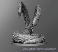 Giant Zombie Snake 3D model