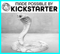 Snake - Action Pose - Tabletop Miniature 3D model