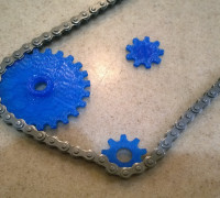 Roller Chain Sprockets OpenSCAD Module 3D model