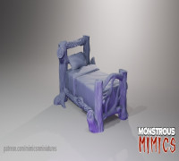 Bed Miniature for Tabletop RPGs 3D model