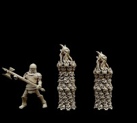 Skull Plinths/Braziers 3D model