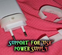 SUPPORT FOR "USB" POWER SUPPLY (EU) 3D model