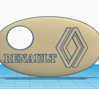 Renault key ring 3D model