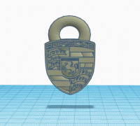 Porsche key ring 3D model