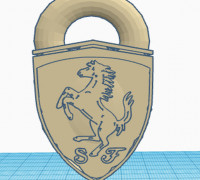 Ferrari key ring 3D model